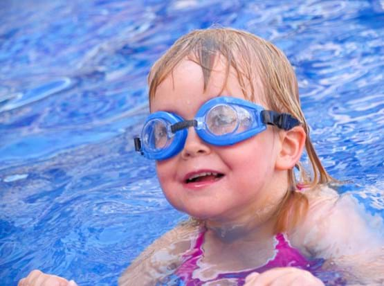 Child swimming